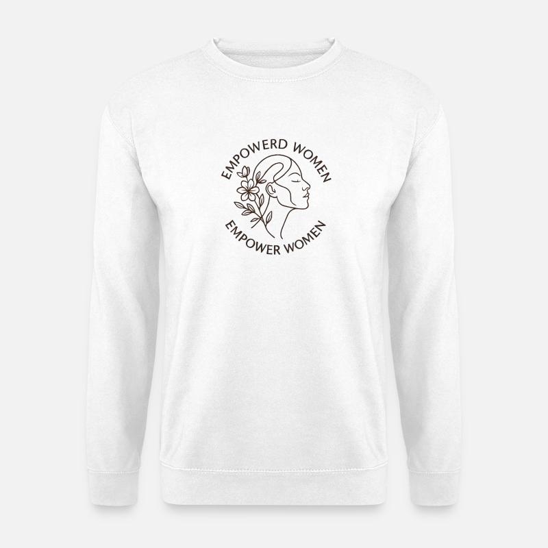 Starke Frauen Rundlogo - Unisex Pullover - Weiß