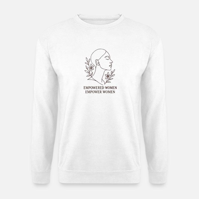 Empowerment Linienkunst Frauen - Unisex Pullover - Weiß
