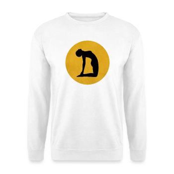 Kamel Yoga Pose Silhouette Sonne Design - Unisex Pullover - Weiß - Vorne