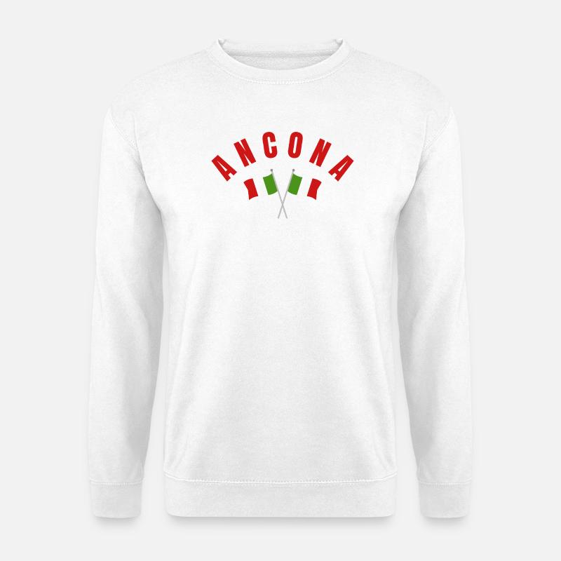 Ancona-Flaggen-Emblem - Unisex Pullover - Weiß