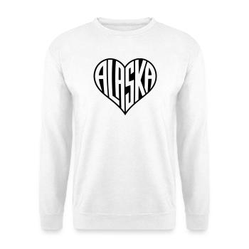 L’Alaska en lettres de cœur - Sweat-shirt Unisexe - blanc - Devant