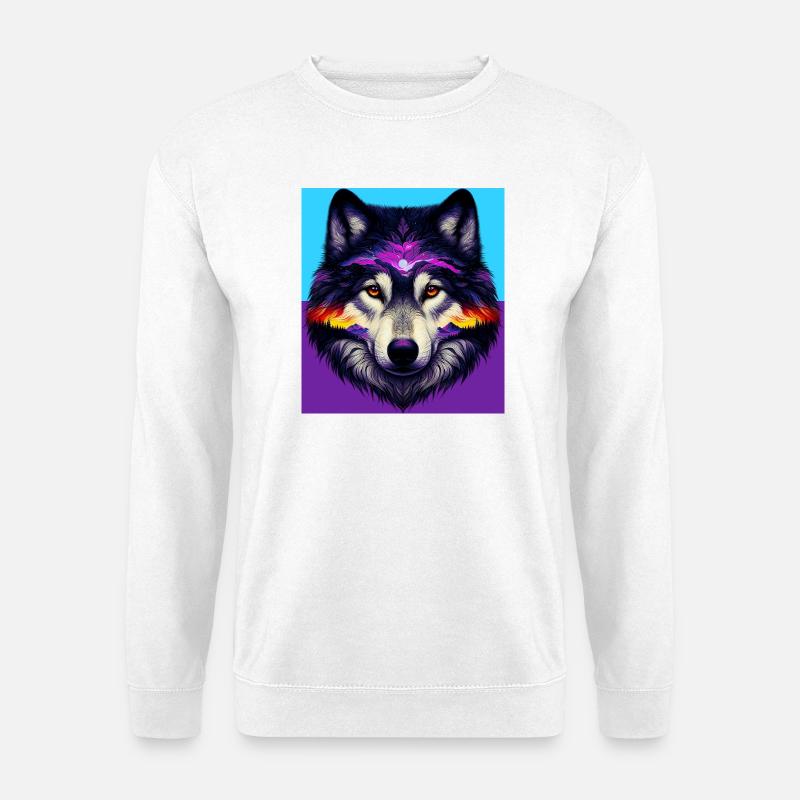 Wolf - Unisex Pullover - Weiß