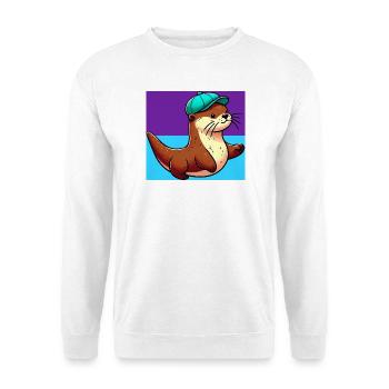 loutre - Sweat-shirt Unisexe - blanc - Devant