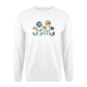 Fleur - Sweat-shirt Unisexe - blanc - Devant
