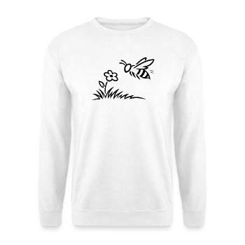 T-shirt abeille minimaliste mignon - Sweat-shirt Unisexe - blanc - Devant