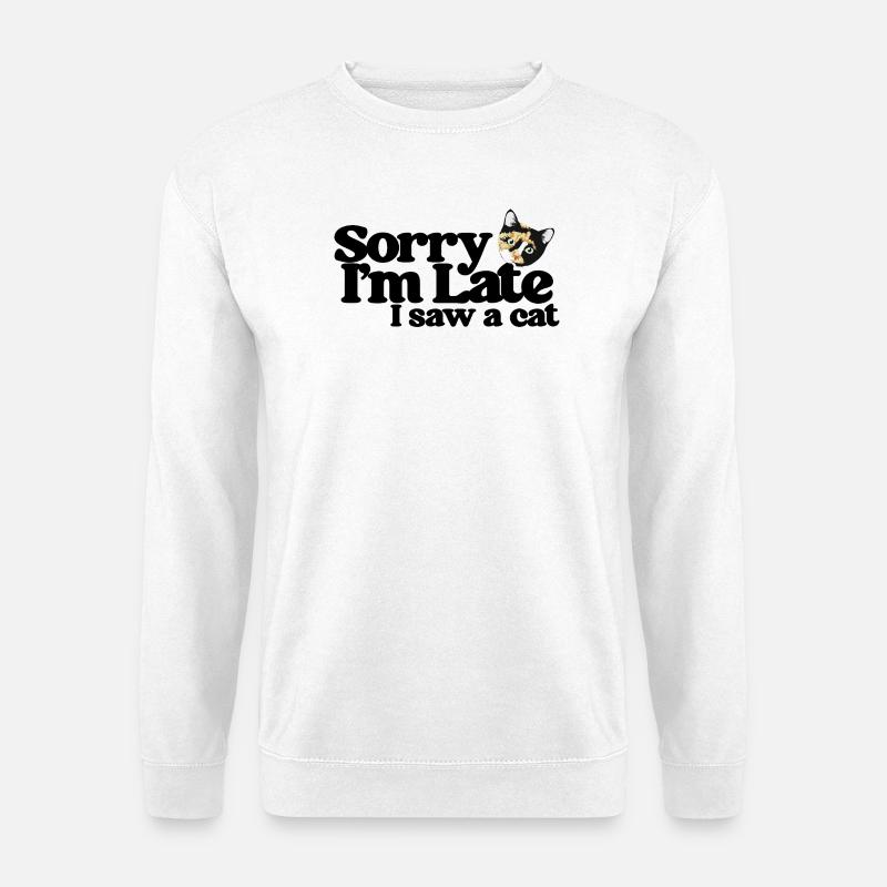 Calico-Katze späht im Rampenlicht - Unisex Pullover - Weiß