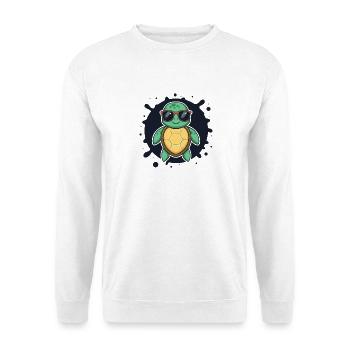Sea Turtle Cool Sunglasses - Unisex Sweatshirt - white - Front