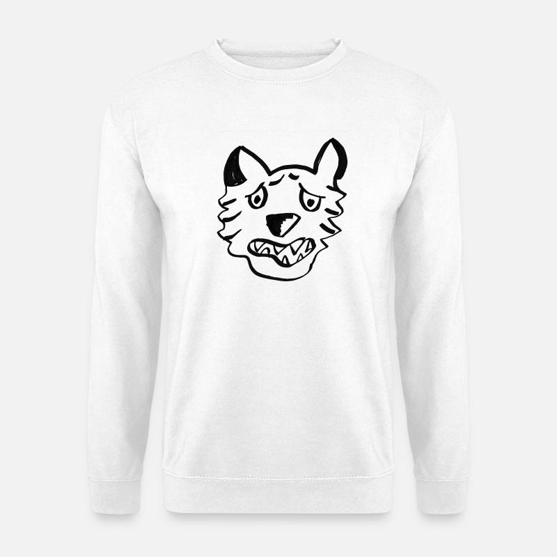 Black Wolf Graffiti-Linien - Unisex Pullover - Weiß