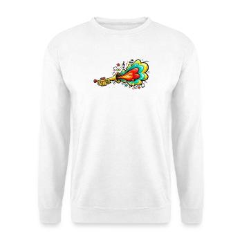 Bunte Trompete Farbexplosion - Unisex Pullover - Weiß - Vorne
