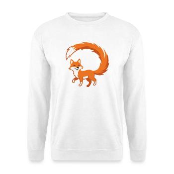 Feuerfuchs Langschwanz! - Unisex Pullover - Weiß - Vorne - Alina (178cm) & Michal (187cm)