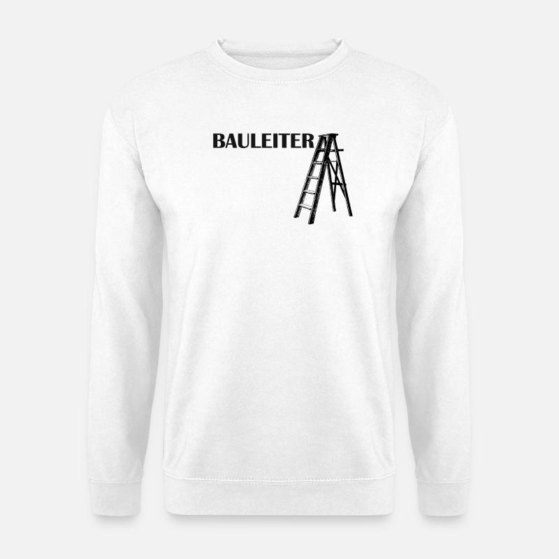 Bauleiter Typografie Baustellenstil - Unisex Pullover - Weiß