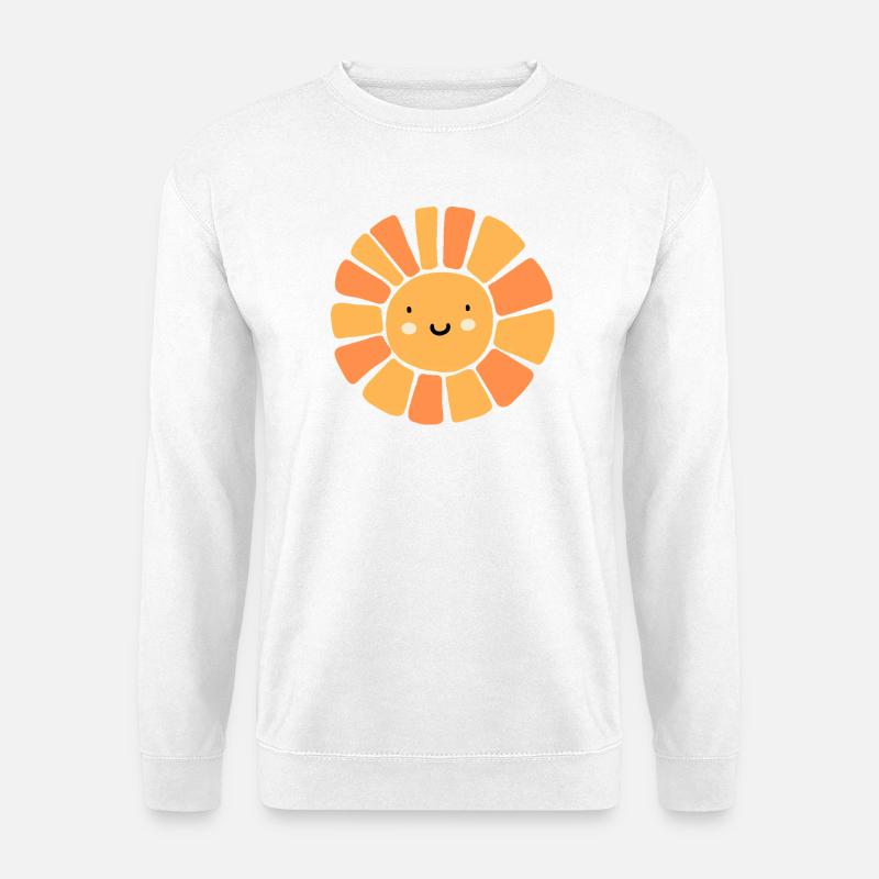 Kawaii Sonne - Unisex Pullover - Weiß