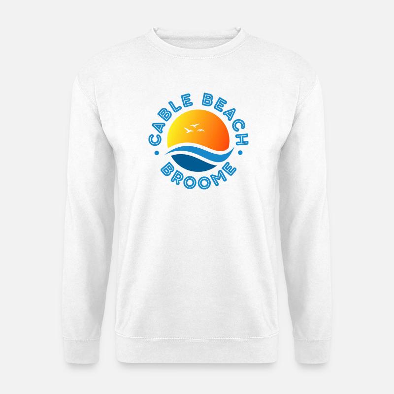 Cable Beach Broome Sonnenuntergang - Unisex Pullover - Weiß