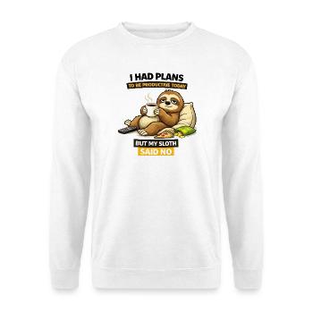 Productive Sloth Coffee Break - Unisex Sweatshirt - white - Front