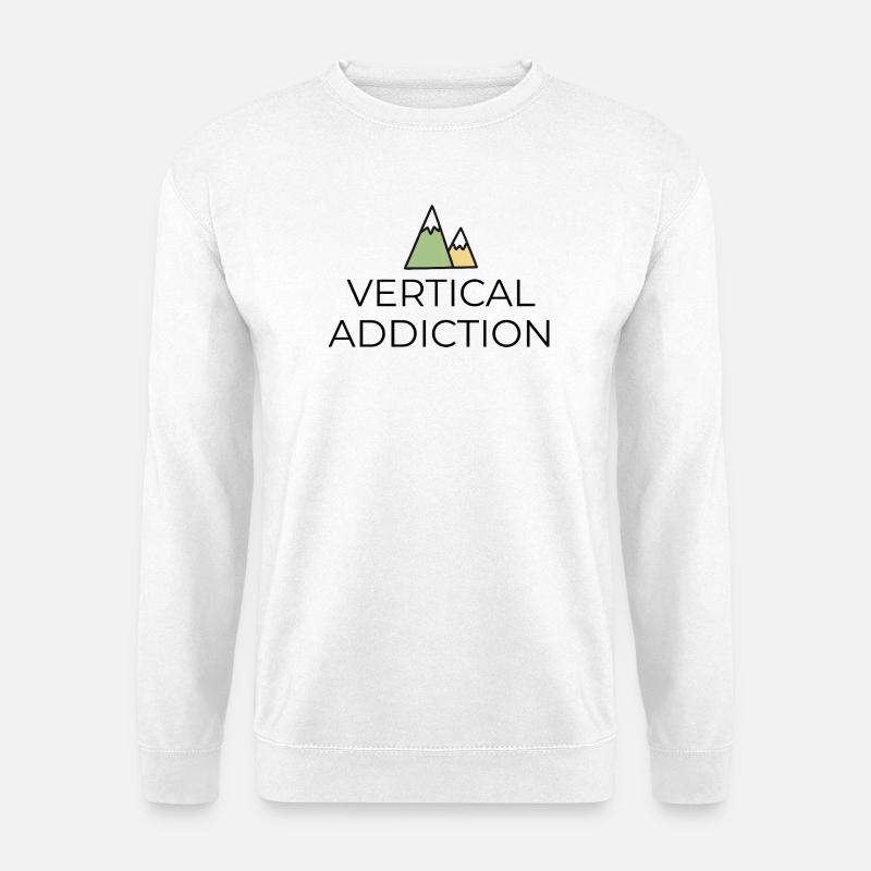 Vertical Addiction - Design mit Bergspitzen - Unisex Pullover - Weiß