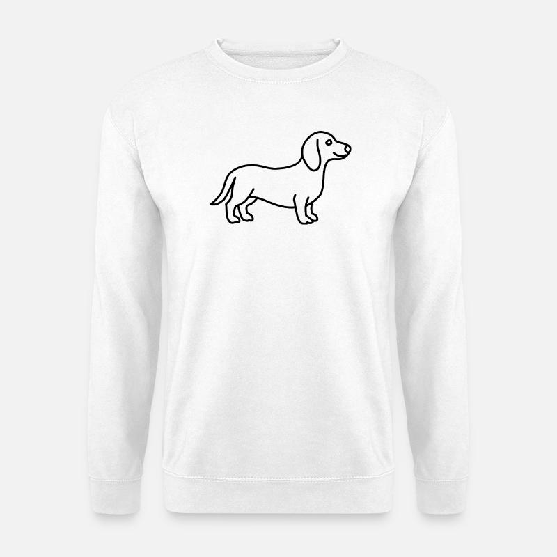 Dackel Kontur - Unisex Pullover - Weiß
