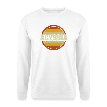 Legendaer Alyssia - Unisex Pullover - Weiß - Vorne - Alina (178cm) & Michal (187cm)