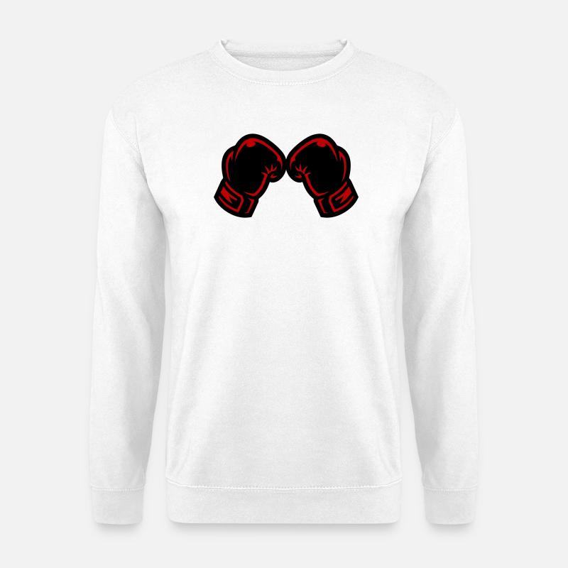 Boxhandschuhe Symbol Logo - Unisex Pullover - Weiß