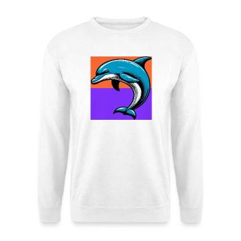 dauphin - Sweat-shirt Unisexe - blanc - Devant