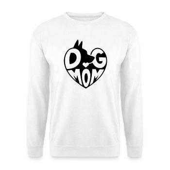 Maman de chien, Cœur de maman de chien - Sweat-shirt Unisexe - blanc - Devant