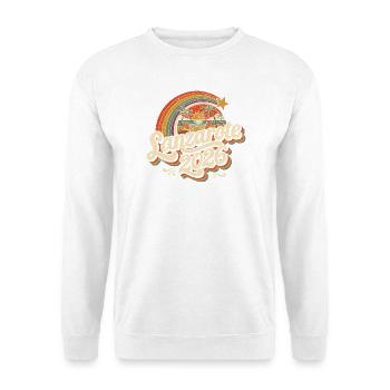Lanzarote 2026 Strand Retro - Unisex Pullover - Weiß - Vorne - Alina (178cm) & Michal (187cm)
