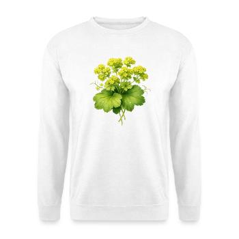 Frauenmantel Pflanze mit Blüten  - Unisex Pullover - Weiß - Vorne