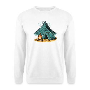 Mountain camping firelight - Unisex Sweatshirt - white - Front