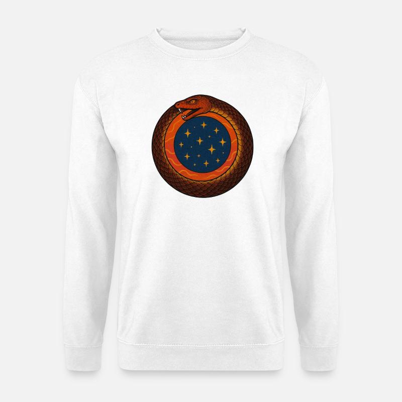 Kosmisches Ouroboros-Emblem - Unisex Pullover - Weiß