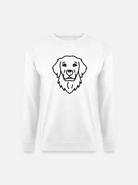 Head Golden Retriever - Unisex Sweatshirt - white