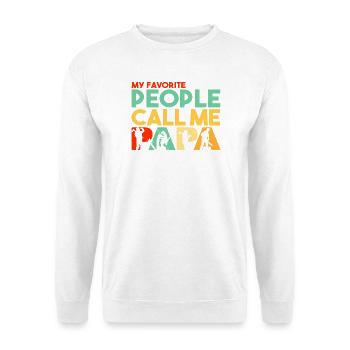 Meine Lieblingsleute nennen mich Papa Holzfällerarbeiter - Unisex Pullover - Weiß - Vorne