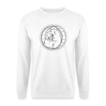 Plan de pizza Hamster Balanced Bike - Sweat-shirt Unisexe - blanc - Devant