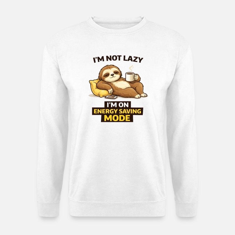 Trägheit im Energiesparmodus - Unisex Pullover - Weiß