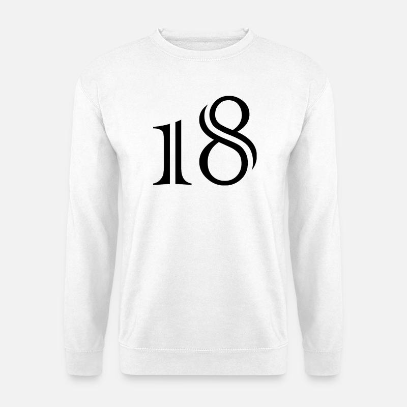 18. 18 JAHRE ALT. 18-JÄHRIGES JUBILÄUM. 18. GEBURTSTAG. - Unisex Pullover - Weiß