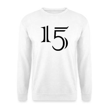 15. 15 ANS. 15e ANNIVERSAIRE. ANNIVERSAIRE 15 ANS. - Sweat-shirt Unisexe - blanc - Devant