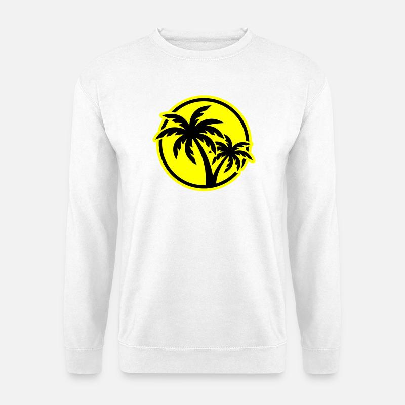 Palm Tree Symbol Beach - Unisex Sweatshirt - white