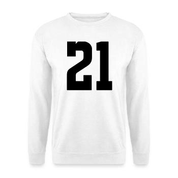 21 - Sweat-shirt Unisexe - blanc - Devant
