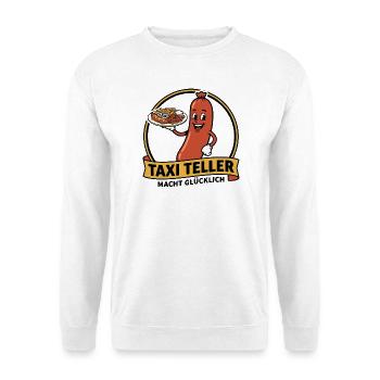Taxi Teller, Kult Imbiss Ruhrpott Shirt, Hoodie - Unisex Pullover - Weiß - Vorne