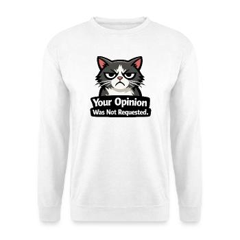 Salty Cat Attitude Tee - Unisex Pullover - Weiß - Vorne