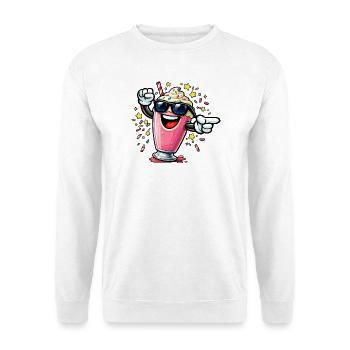 Fröhliches Sorbet mit Sonnenbrille - Unisex Pullover - Weiß - Vorne