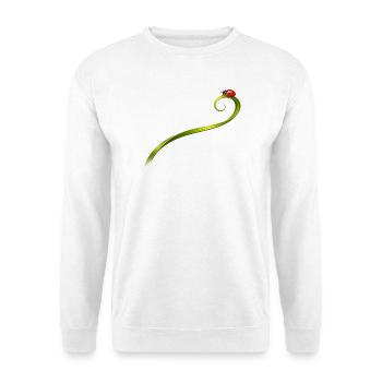 Ladybug on curved blade of grass - Unisex Sweatshirt - white - Front