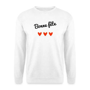 HAPPY BIRTHDAY. MOTHER'S DAY. FATHER'S DAY. PARTY - Unisex Sweatshirt - white - Front
