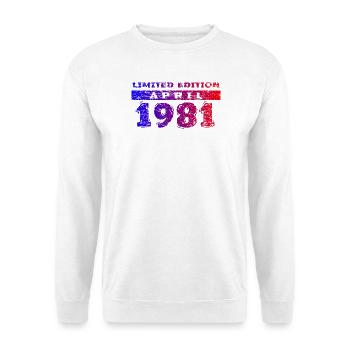 45e anniversaire Édition limitée 04/1981 - Sweat-shirt Unisexe - blanc - Devant