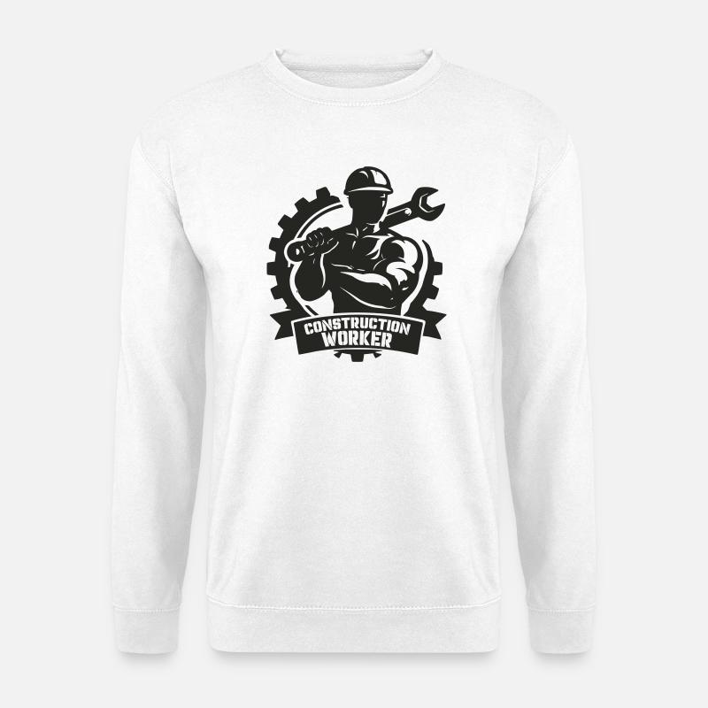 Bauarbeiter Kraftwerk Motiv - Unisex Pullover - Weiß