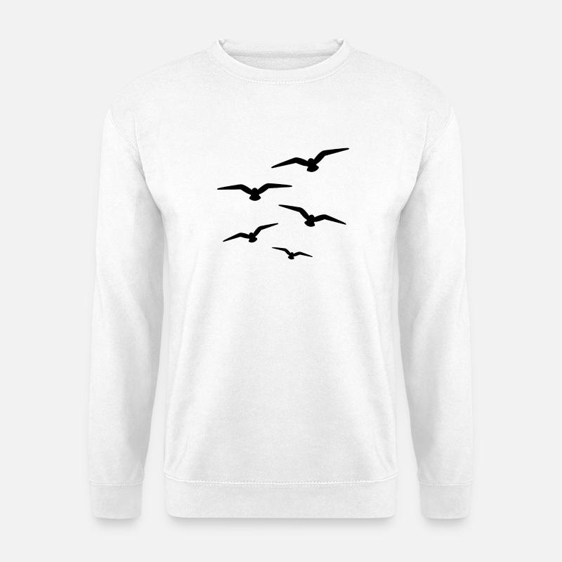 Vogelschwarm - Unisex Pullover - Weiß