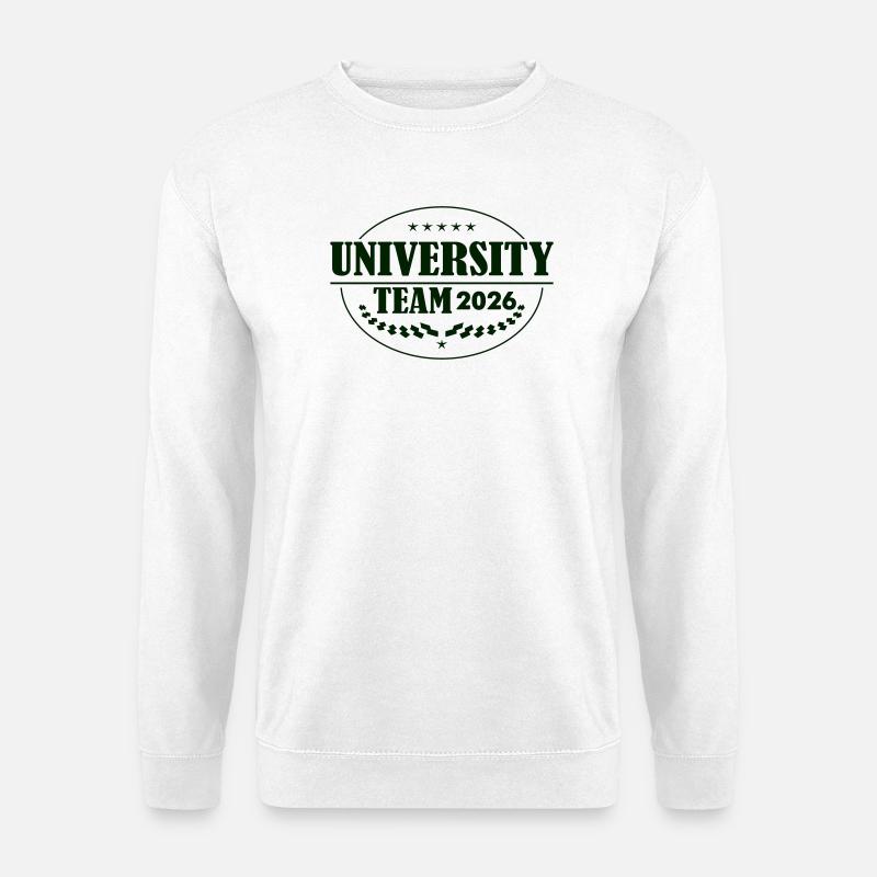 Uni Team 2026 Vintage-Stempel - Unisex Pullover - Weiß