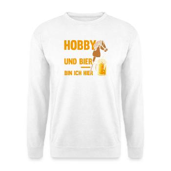 Bier Pferd Hobby Horsing - Unisex Pullover - Weiß - Vorne