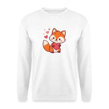 Fox Heart Kawaii - Unisex Sweatshirt - white - Front