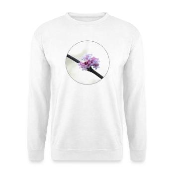 delicate pink-white blossom white blossom pink flower - Unisex Sweatshirt - white - Front
