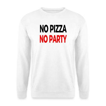 Pizza - Unisex Pullover - Weiß - Vorne