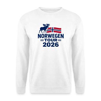 Norwegen Tour 2026 Geschenk Abenteuer - Unisex Pullover - Weiß - Vorne